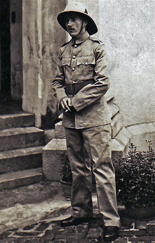 Lindsay in Hong Kong Volunteer Defense Corps uniform 1938